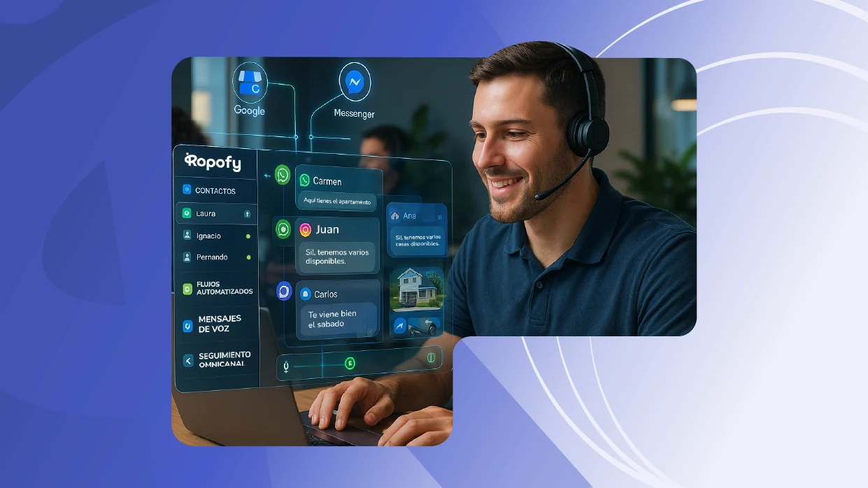 La alternativa a Kommo más completa es Ropofy: CRM whatsapp, instagram, facebook